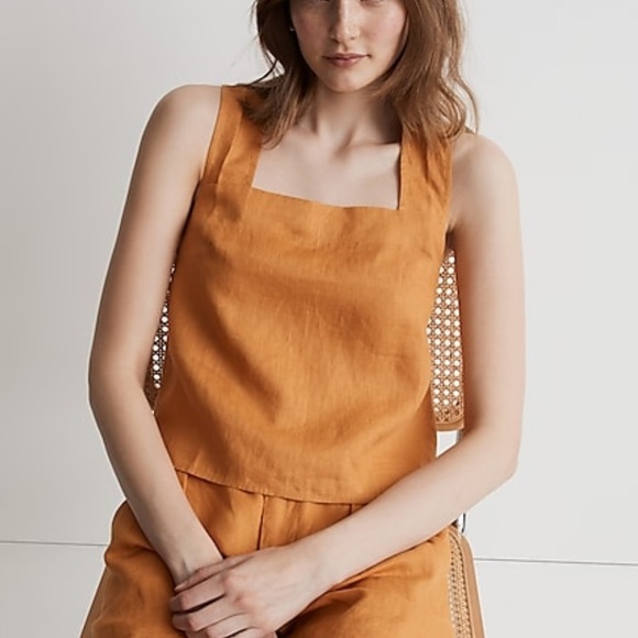 Madewell Tops - Madewell Linen Cross-back Sleeveless Top